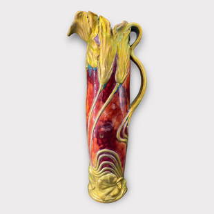 Antique Hungarian Art Nouveau Vase Pitcher Zsolnay Pecs 5941: Antique Hungarian Art Nouveau Vase Pitcher Zsolnay Pecs 5941. No chips or cracks.