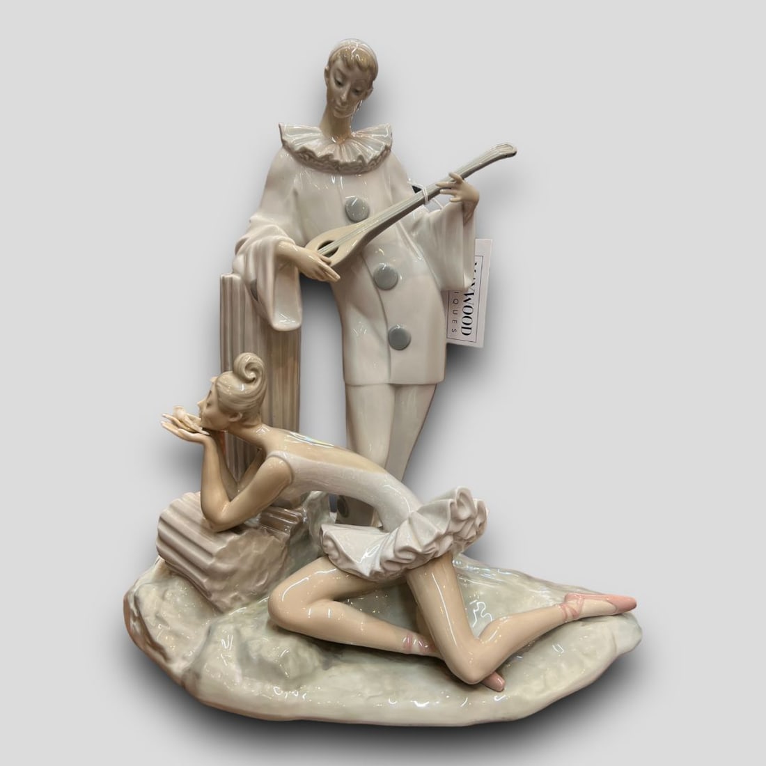 Vintage Lladro Spain 'Pensive Pierrot' Porcelain Figurine #4560 (1 of 6)