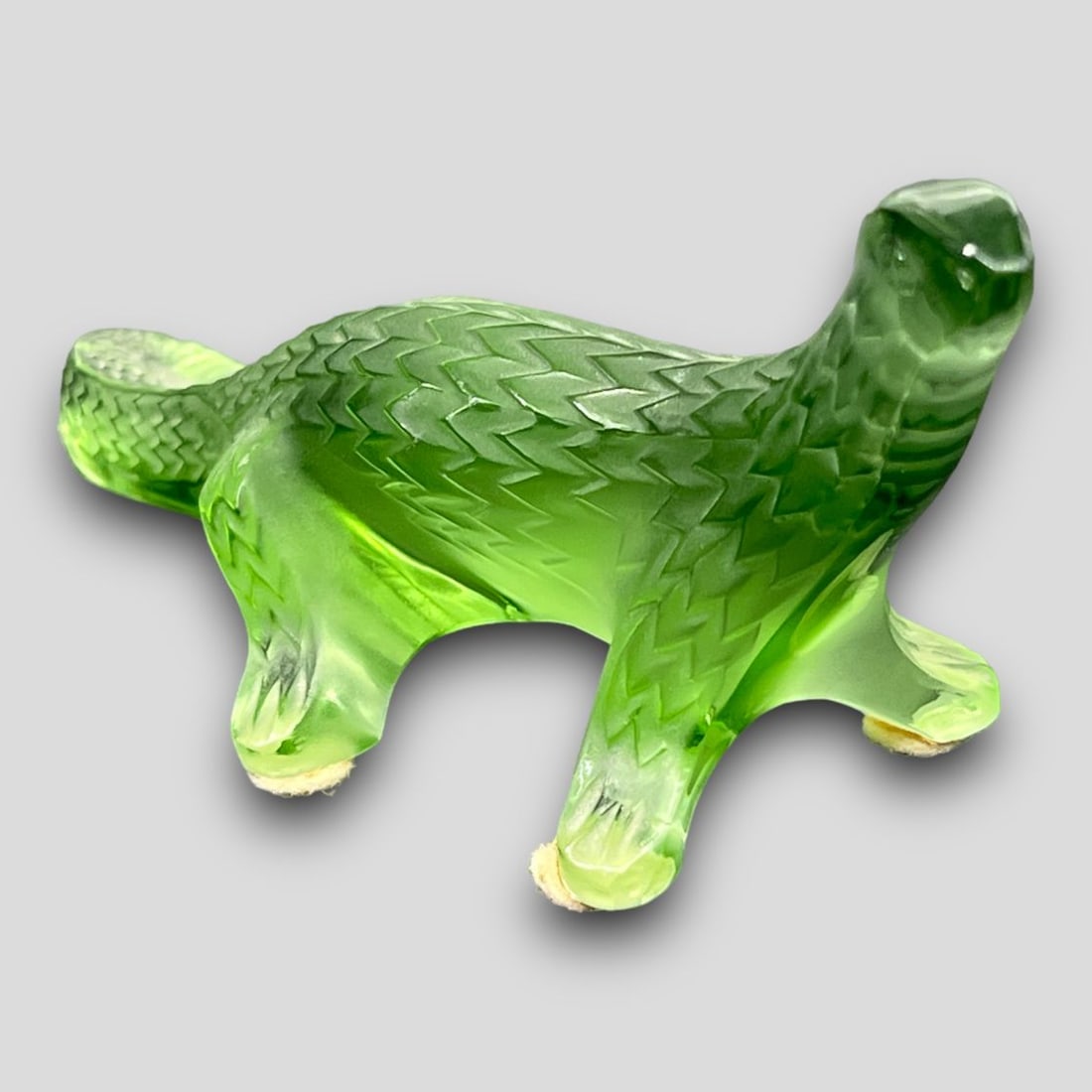 Antique Lalique France 'Salamander / Komodo Dragon' Lizard Glass Figurine (1 of 6)