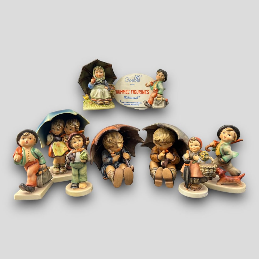 Antique Lot of 9 Hummel Porcelain Figurines (1 of 10)