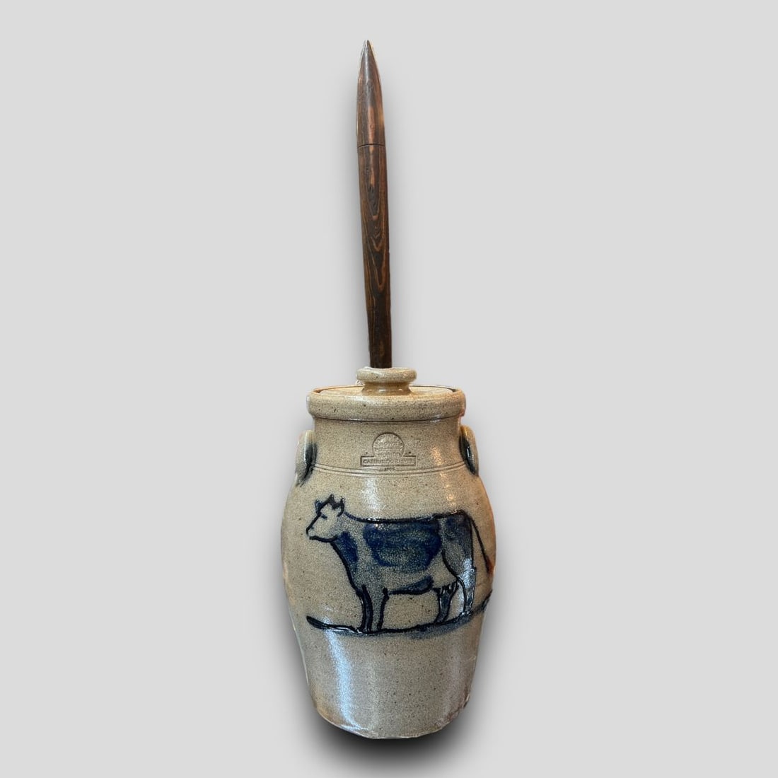 Vintage Rowe Pottery Butter Churner Stoneware (1 of 8)