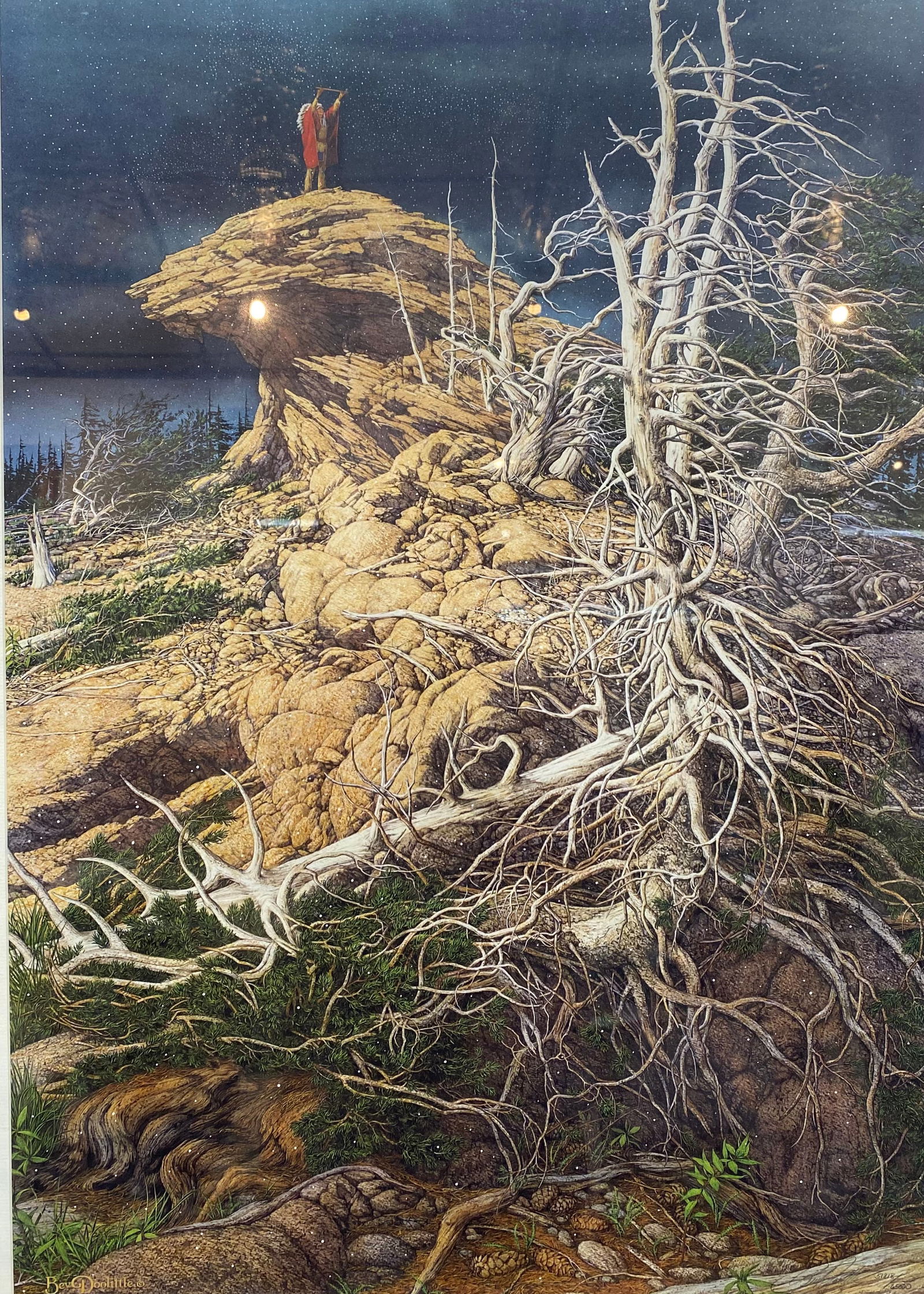 Vintage Bev Doolittle (American, 1947-Present) 'Prayer for the Wild Things' Framed Print (1 of 5)