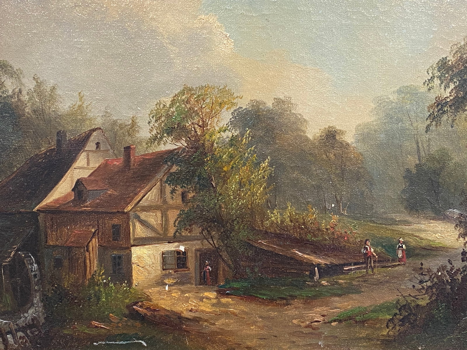 Antique Framed Scenic Landscape Oil Painting (1 of 3)