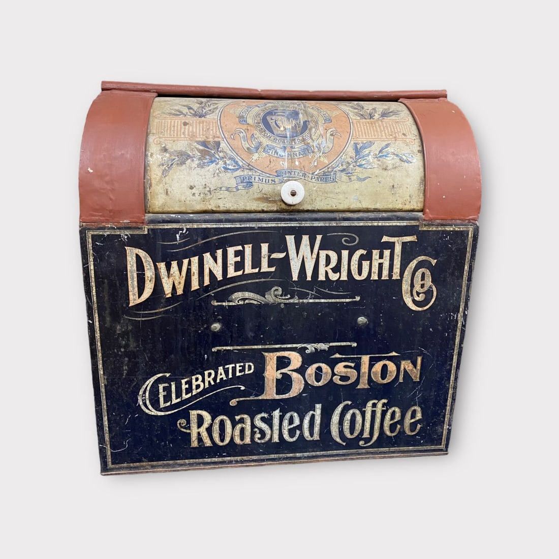 Antique Advertising Tin Dwinell-Wright Coffee Large Box 20" (1 of 6)