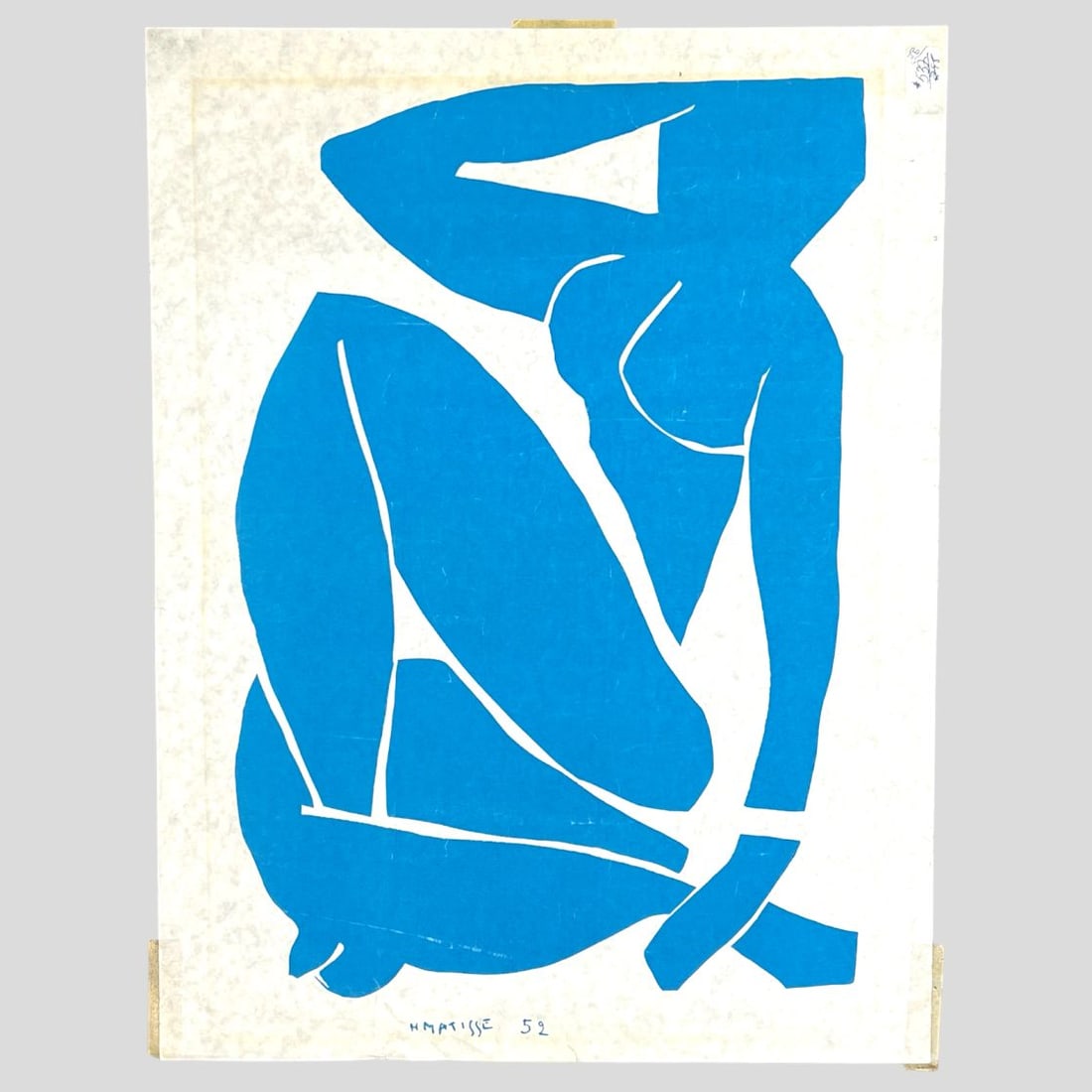 Vintage Henri Matisse (French, 1869-1954) Lithograph Blue Nude #3: Vintage Henri Matisse (French, 1869-1954) Lithograph Blue Nude #3. Signed on bottom center. This print is not framed. 'Blue Nude #3'.
