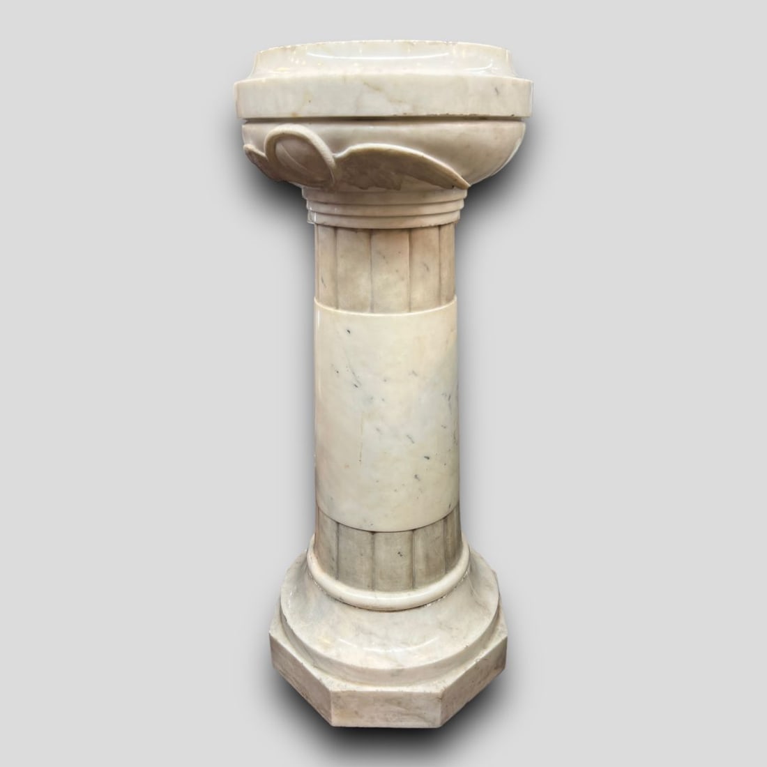 Antique Large Marble Column Pedestal (1 of 5)