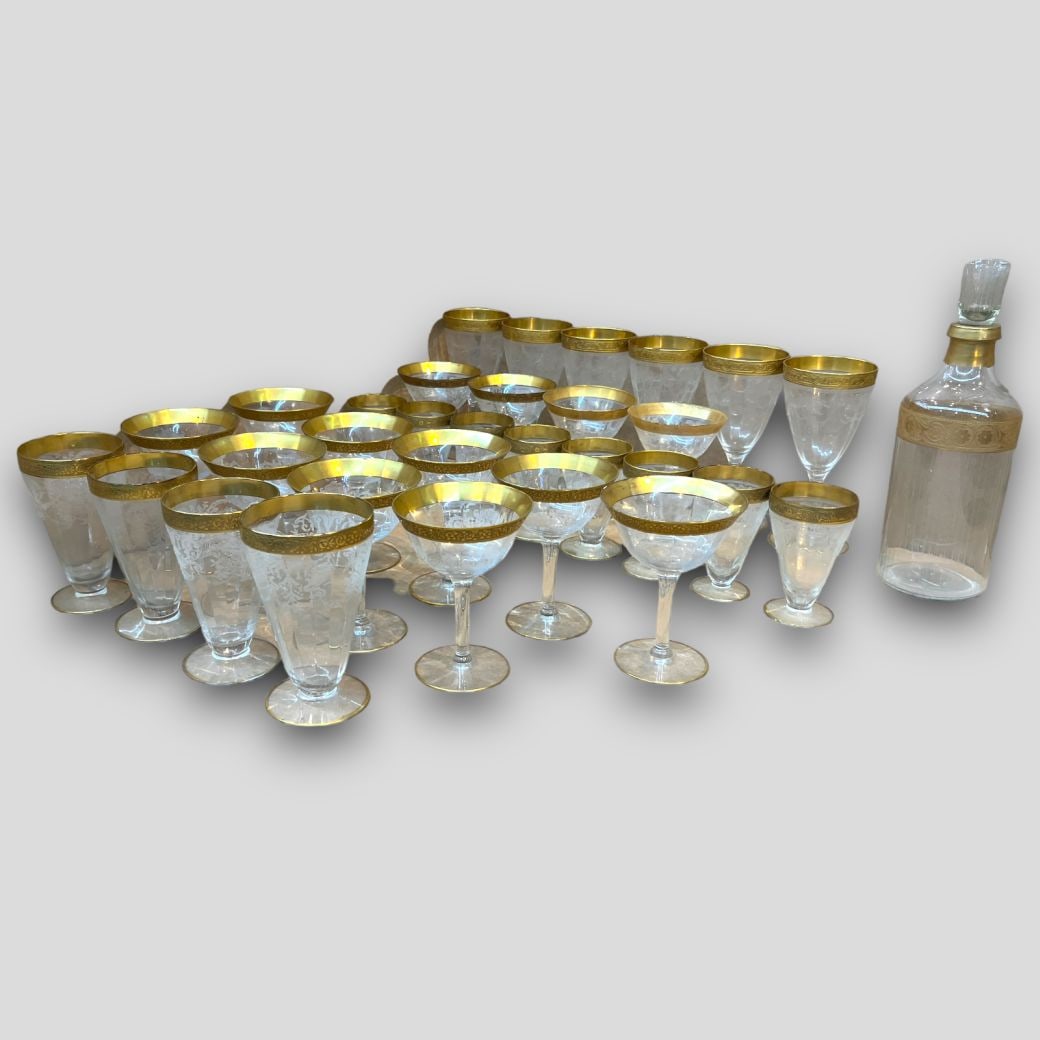 Antique Lot of 30+ Assorted Glassware Tiffin Glass Pieces (1 of 7)