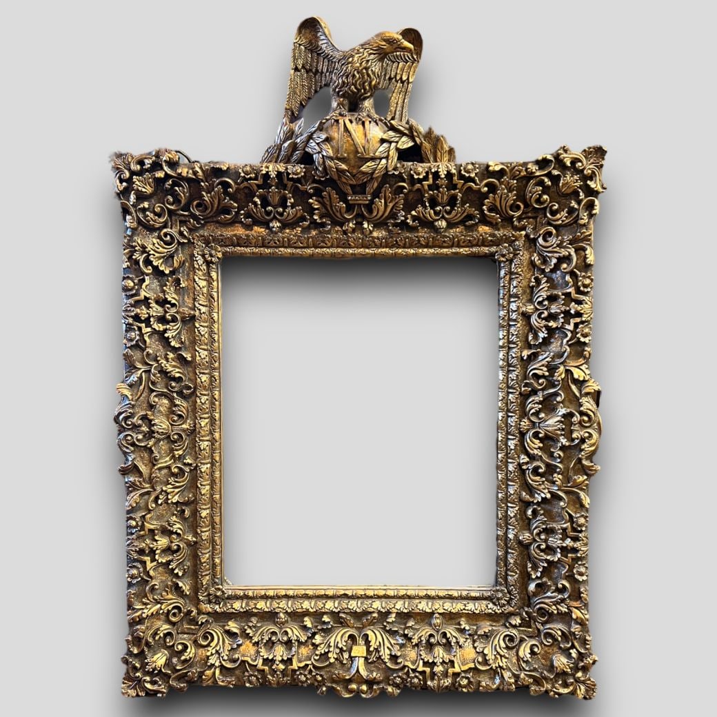 Antique Large French Gilt Napoleonic Mirror W/ Eagle (1 of 6)