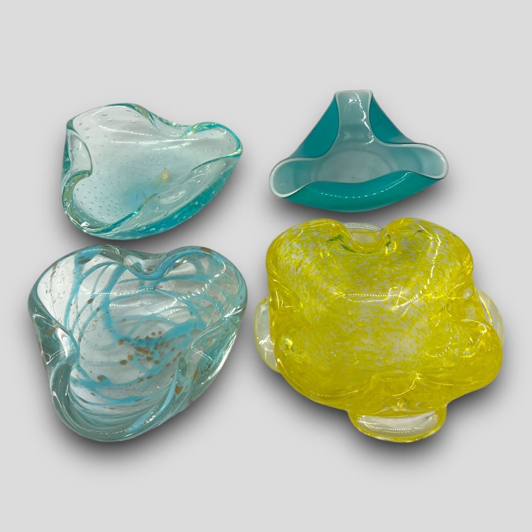 Vintage Lot of 4 Murano Italy Glass Dishes (1 of 7)