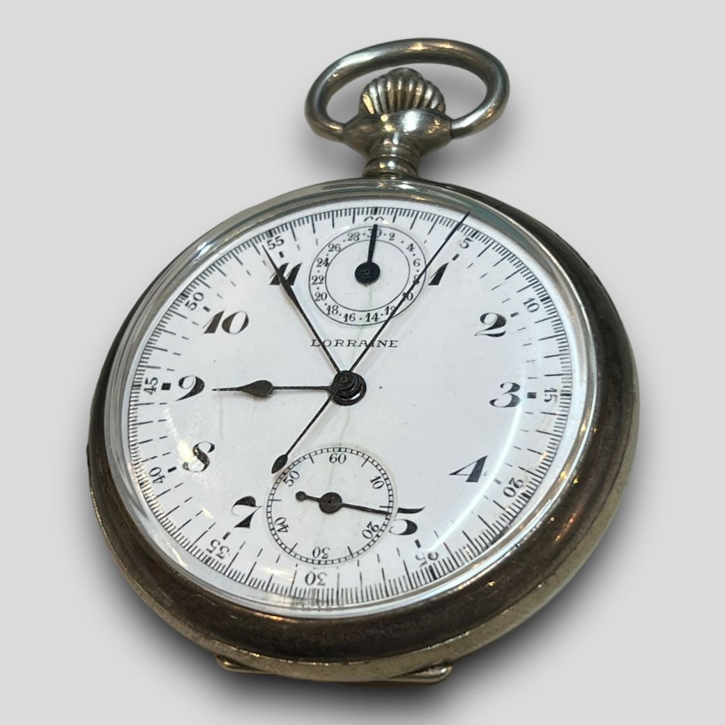Antique Lorraine Chronograph Pocket Watch (1 of 9)