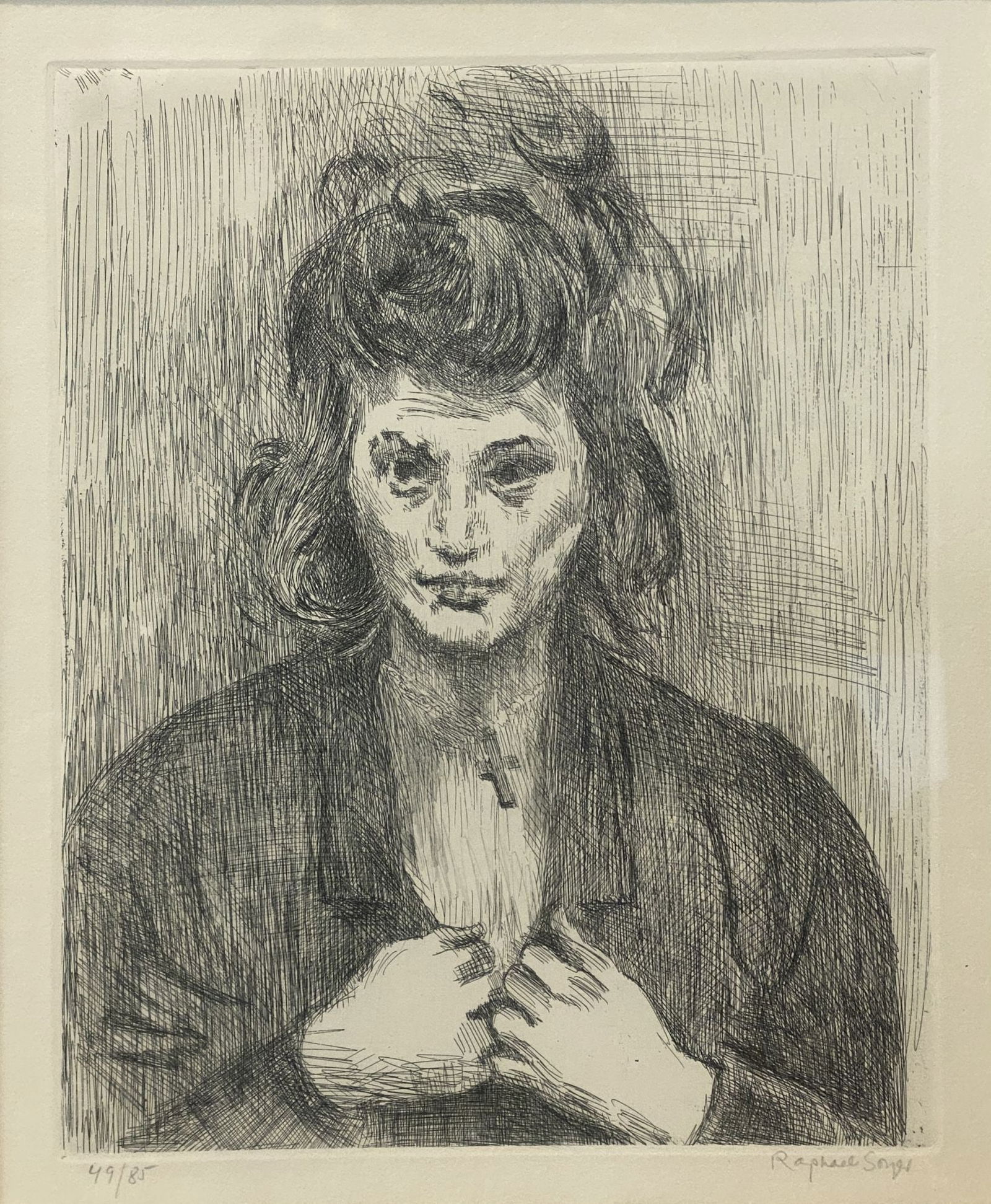 Raphael Soyer (American 1899-1987) Etching Woman 1963 (1 of 5)