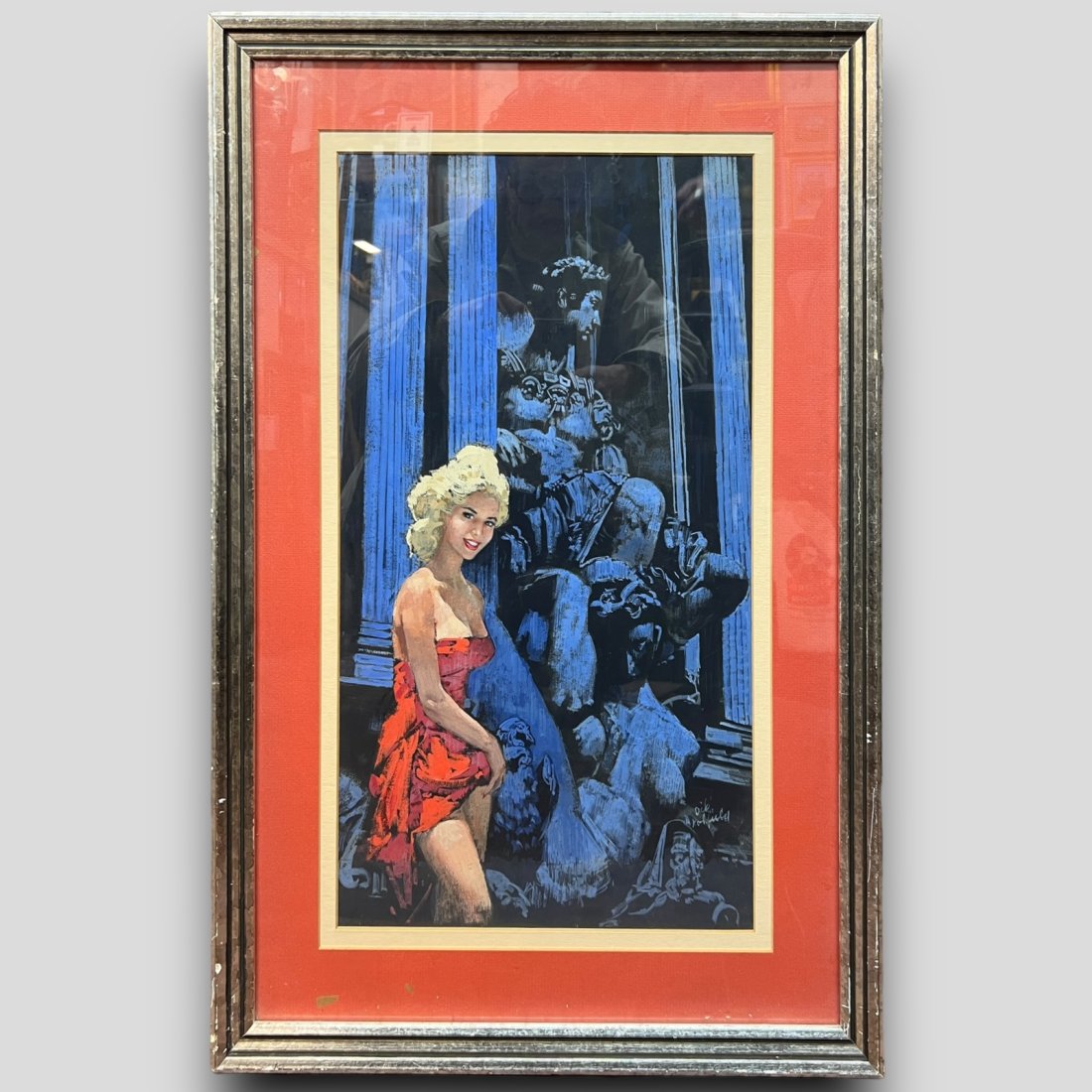 Vintage Dick Kohfield (American, 1931-2012) Watercolor Painting Blonde Woman (1 of 9)