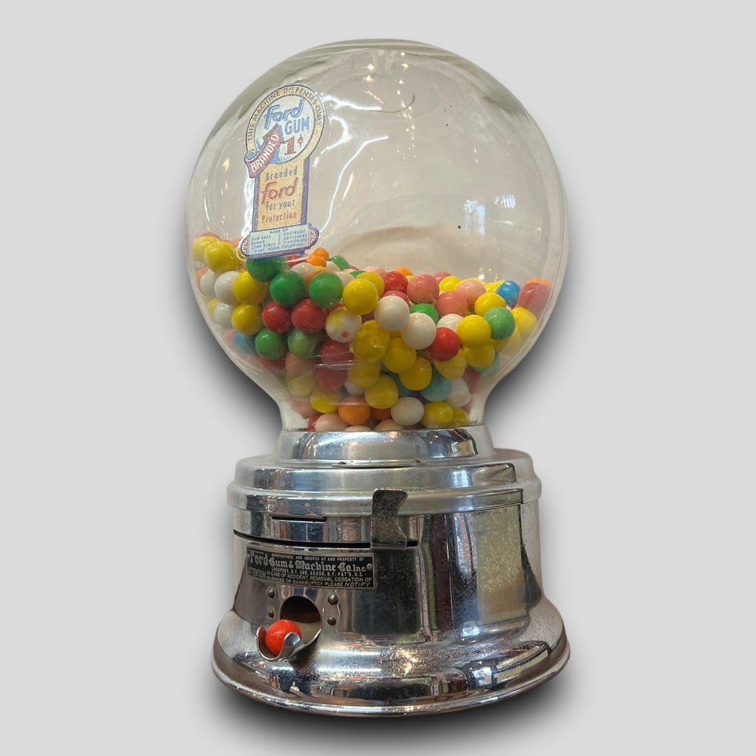 Antique Ford Gum Ball 1c Vending Machine Co, Inc. (1 of 5)