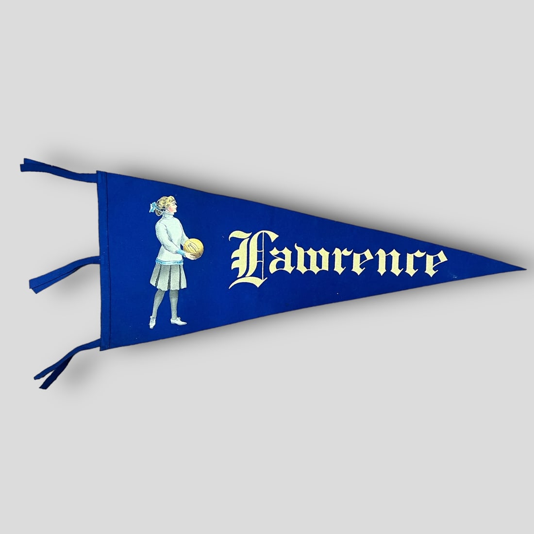 Antique 1910s Pennant Lawrence University Wisconsin Woman Basketball (1 of 5)
