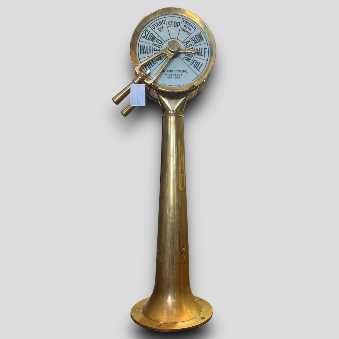 Antique Bronze Ship Telegraph Chas. Cory & Son w/ Documents & Painting (1 of 12)