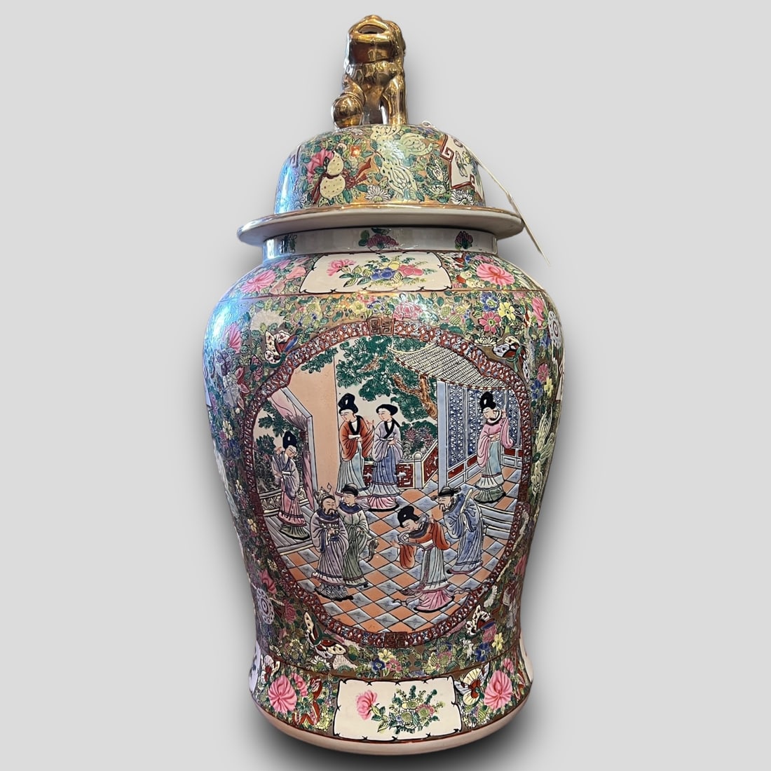 Vintae Signed Chinese Porcelain Famille Rose Ginger Jar (1 of 9)