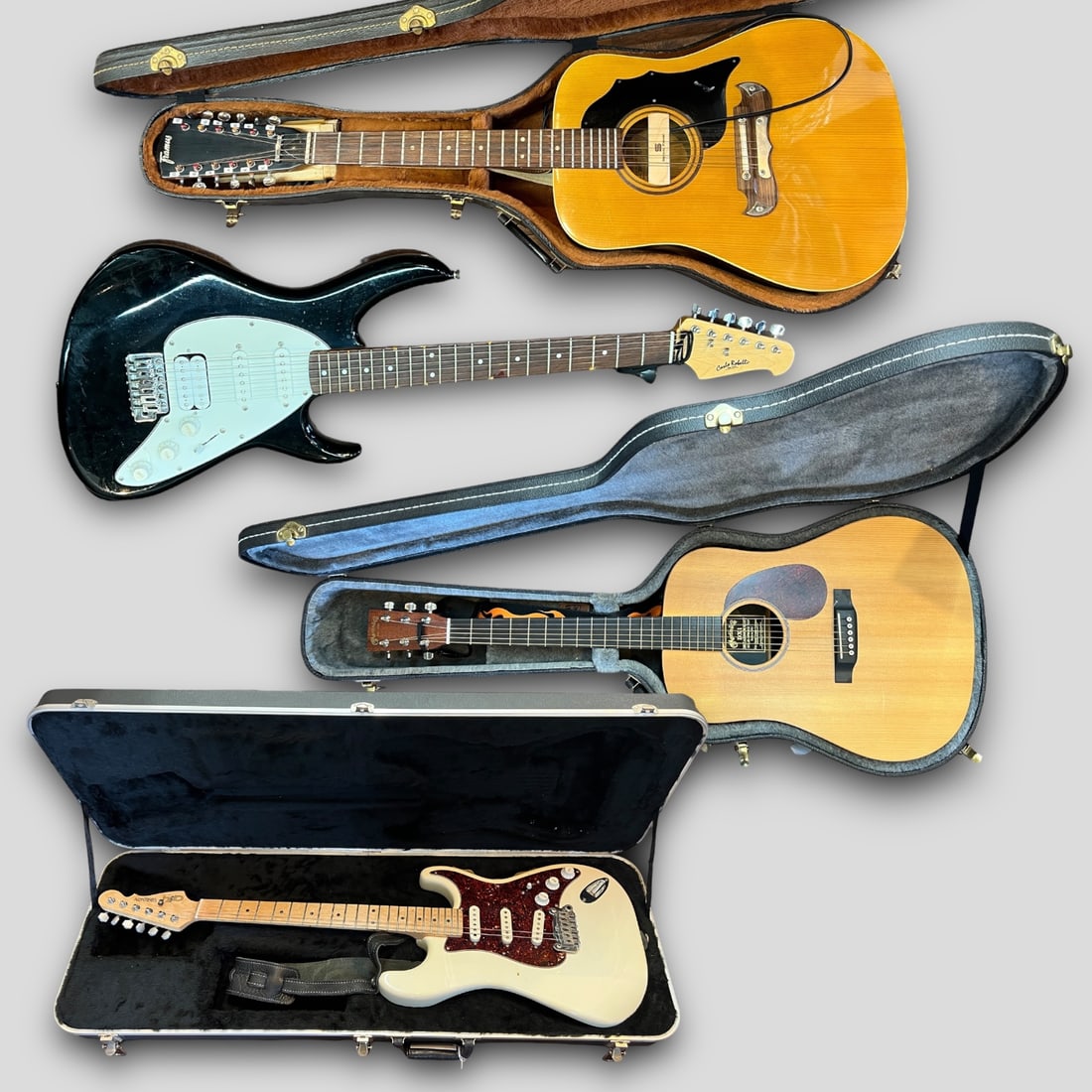 Vintage Lot of 4 (2) Electric / (2) Acoustic Guitars W/ (3) Cases (1 of 20)