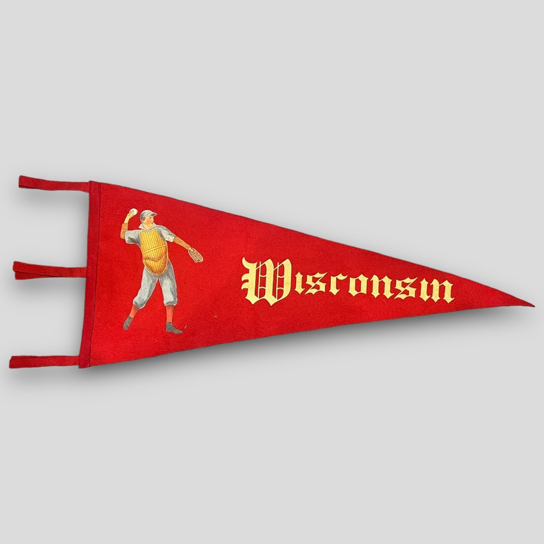 Antique Early 20th c. Baseball Pennant University of Wisconsin (1 of 4)