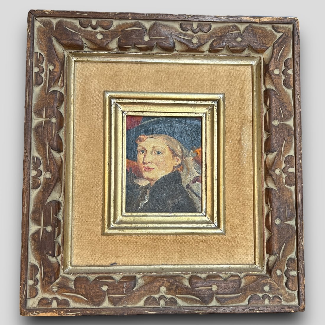 Antique Oil Painting Portrait Of Man Framed (1 of 4)