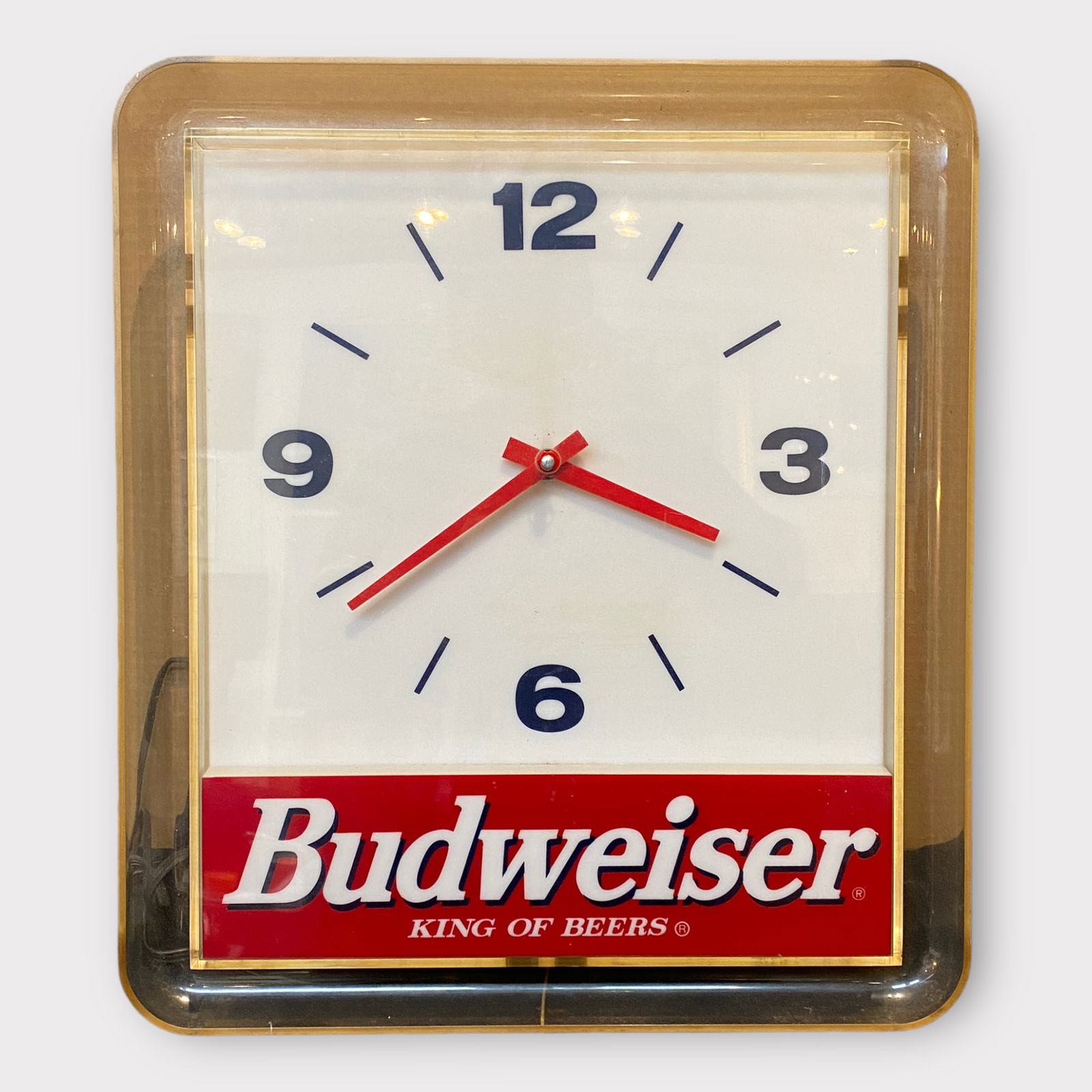 Vintage Mid-Century Modern Budweiser Beer Ad Clock (1 of 4)