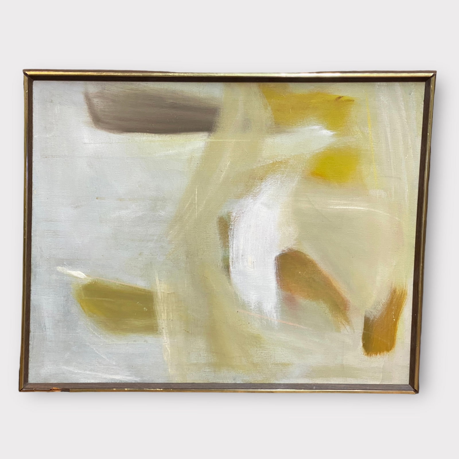 Signed Laurie Beth Clark (USA, 20th Century) 1974 Abstract Oil Painting on Canvas: Signed Laurie Beth Clark (USA, 20th Century) 1974 Abstract Oil Painting on Canvas. Frame Size: 25.25"x 31.25", Painting Size: 23.5"x 29.5". Signed on the back on the canvas.