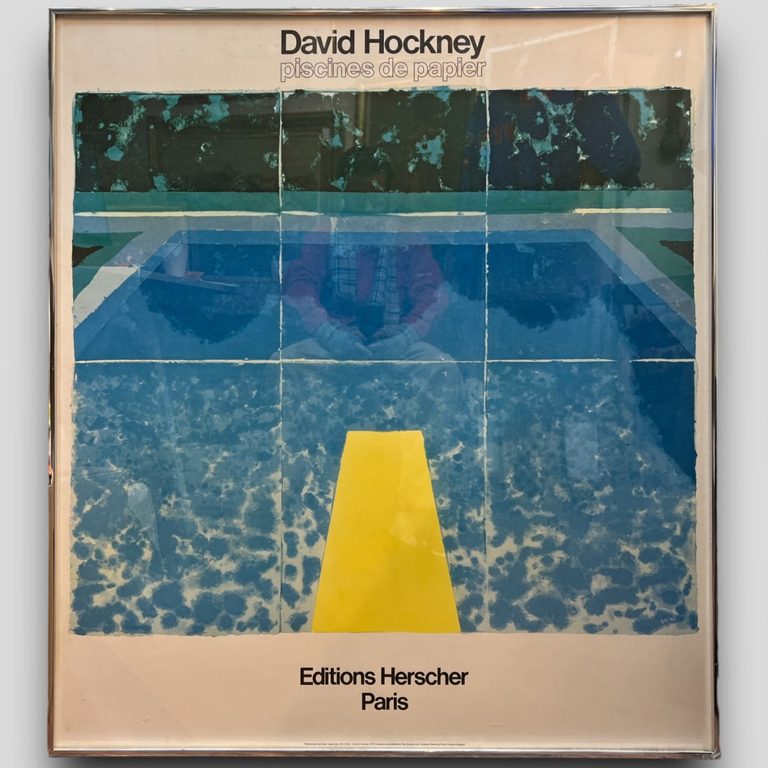 Vintage David Hockney (English, 1937-Present) Piscines De Papier Editions Herscher Paris Poster (1 of 5)