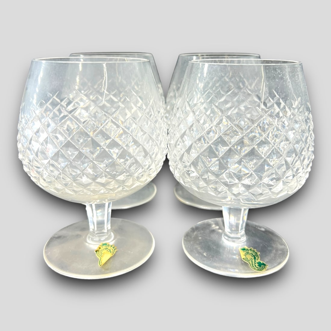 Antique Waterford Lot of 4 'Alana' Pattern Brandy Glasses (1 of 5)