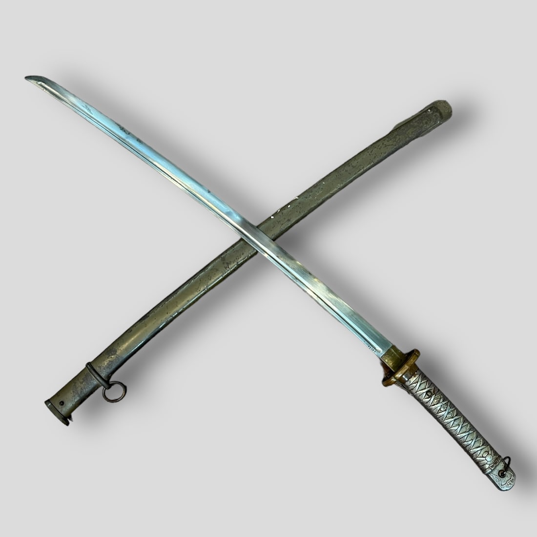 Antique Japanese Army Type 95 NCO WW2 Sword & Scabbard (1 of 7)