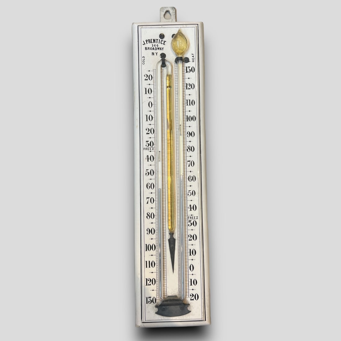Antique J. Prentice NY Opticians Large Porcelain Thermometer 1880s 19" High (1 of 6)