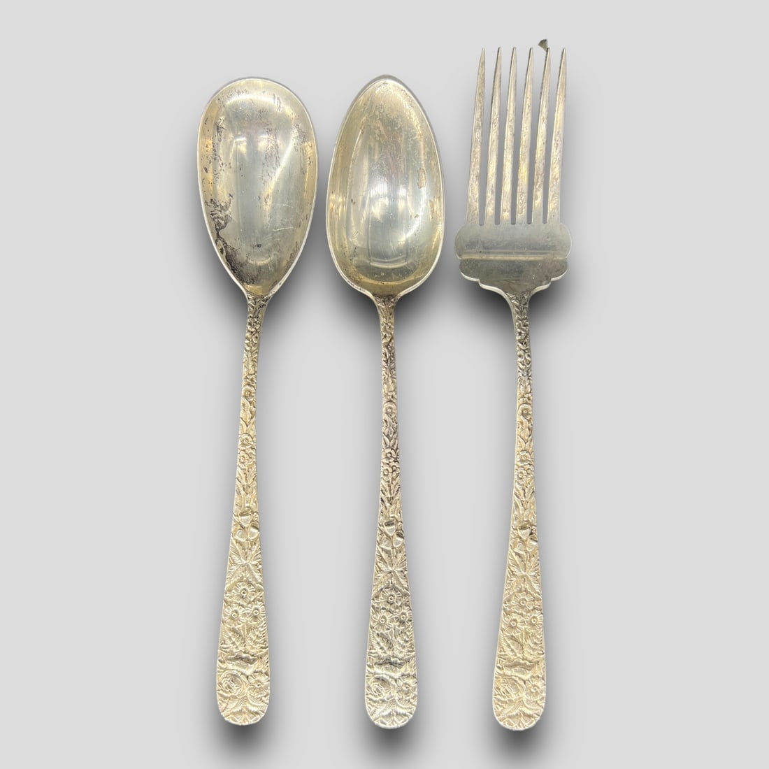 Antique Lot of 3 K.Kirk & Sons Co. 925 Sterling Silver Serving Pieces (1 of 8)