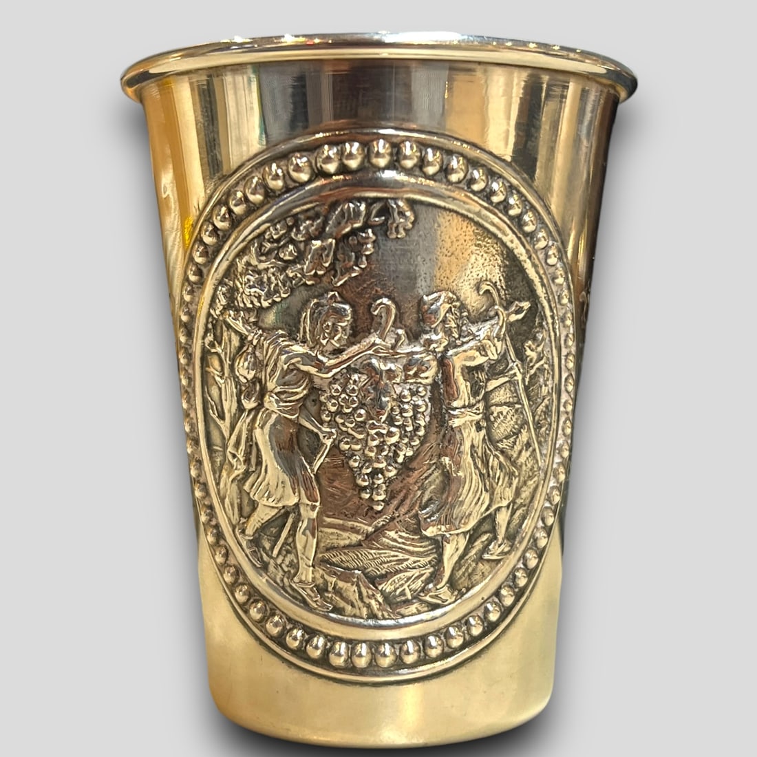 Antique Sterling Silver Weevil French Small Judaica Kiddish Cup (1 of 8)