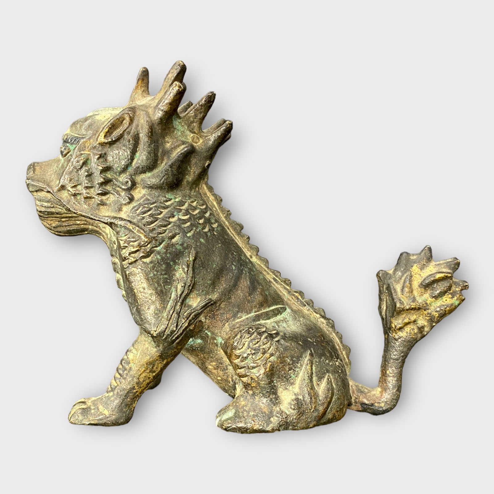 Asian Antique Chinese Bronze Dragon Sculpture Figurine (1 of 7)