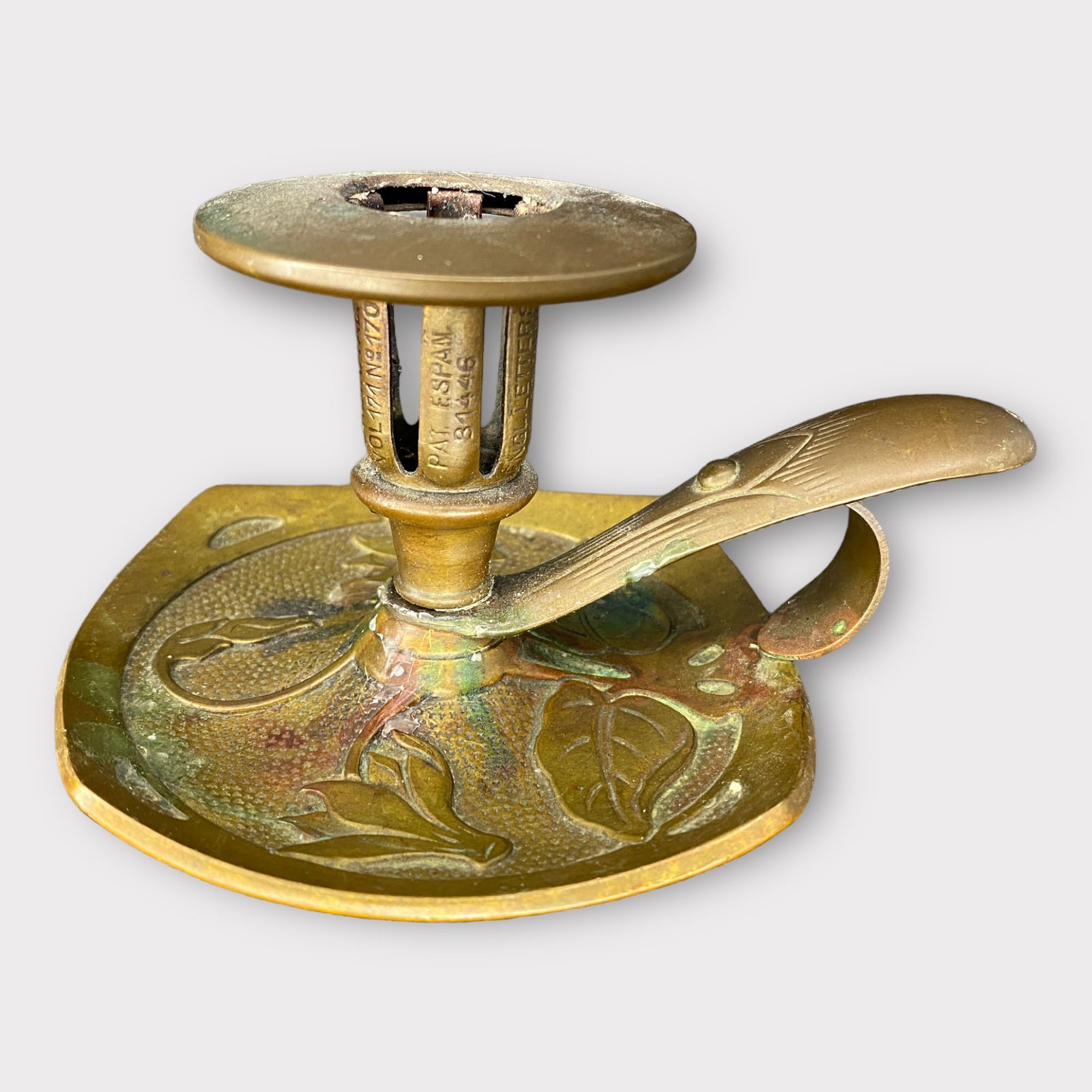 Antique Art Nouveau Bronze Chamber Candlestick Austria (1 of 6)