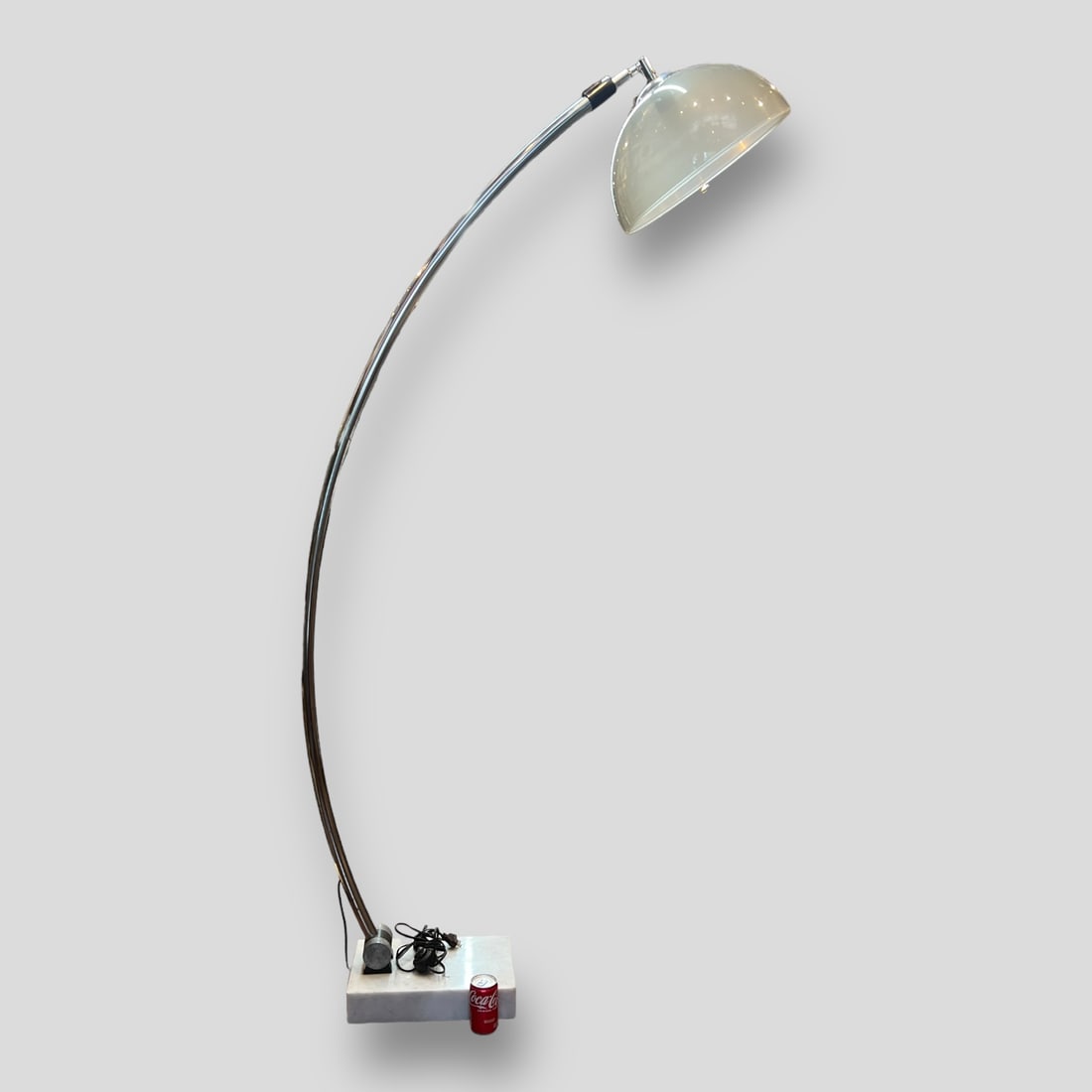 Large MCM Mid Century Modern Italian Chrome Floor Arch Lamp (1 of 11)