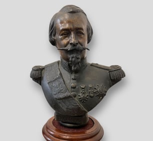 Antique Napoleon III Sculpure on Wooden Base