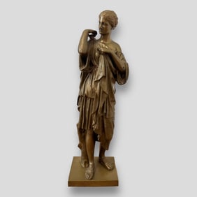 Antique French Bronze Statue of Diana Von Gabbi