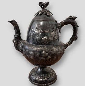 Antique Victorian Silverplate Tea Pot