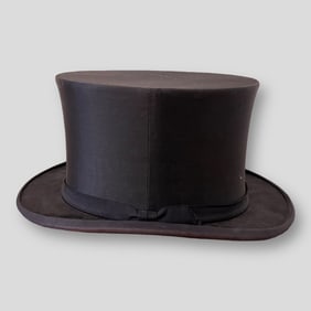 Vintage Black Top Hat by Snider Brooklyn N.Y.