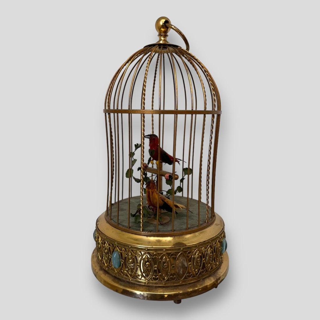 Vintage German 2 Birds in Cage Music Box Automaton (1 of 7)