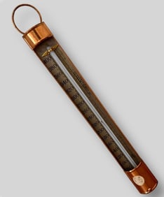 Vintage Copper/ Steel Tycos Candy Thermometer 80-400 deg.
