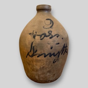 Antique Illegibly Signed Crock Stoneware #9
