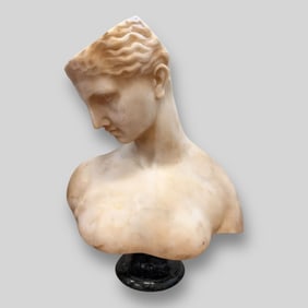 Antique Italian Marble Bust Sculpture Of Psyche of Capua