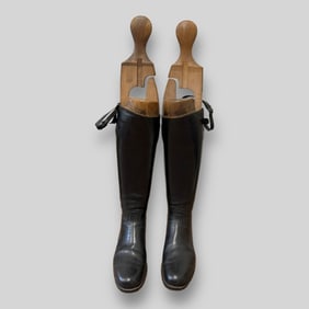 Pair of Antique Gentlemans Hunting Riding Boots w/ Lasts