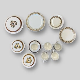 Large Lot Royal Copenhagen Fajance Nucella Dinnerware Set