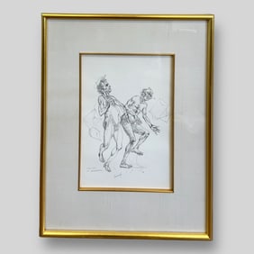 Mike Goscinsky (American, 1933-2021) Hand Painted 'Collision Of Messageners' Metaphysical