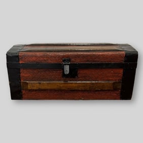 Antique Wooden Storage Trunk