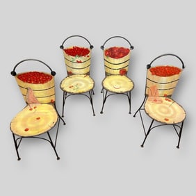 Mid-Century Modern 1950s Lot of 4 John Vesey Chairs