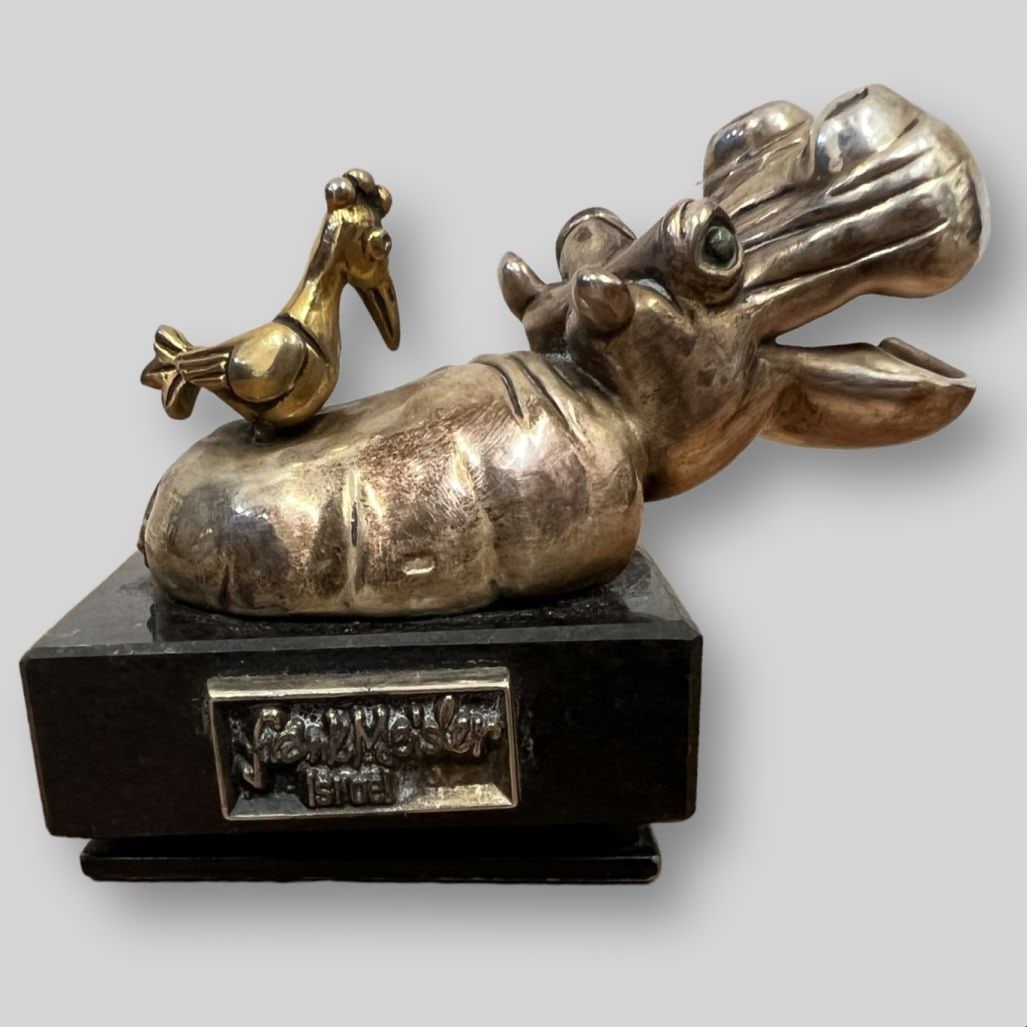 Frank Meisler (Israeli, 1929-2018) Hippo Sculpture: Frank Meisler (Israeli, 1929-2018) Hippo Sculpture. Plaque on base.