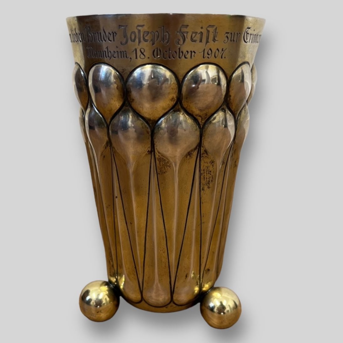 Antique German Dreyfuss Beaker Goblet 800 Silver (1 of 7)