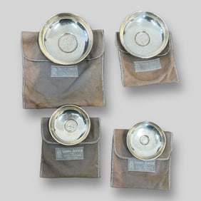 Set of 4 B&M Baldwin & Miller Sterling Silver Coin Bowls
